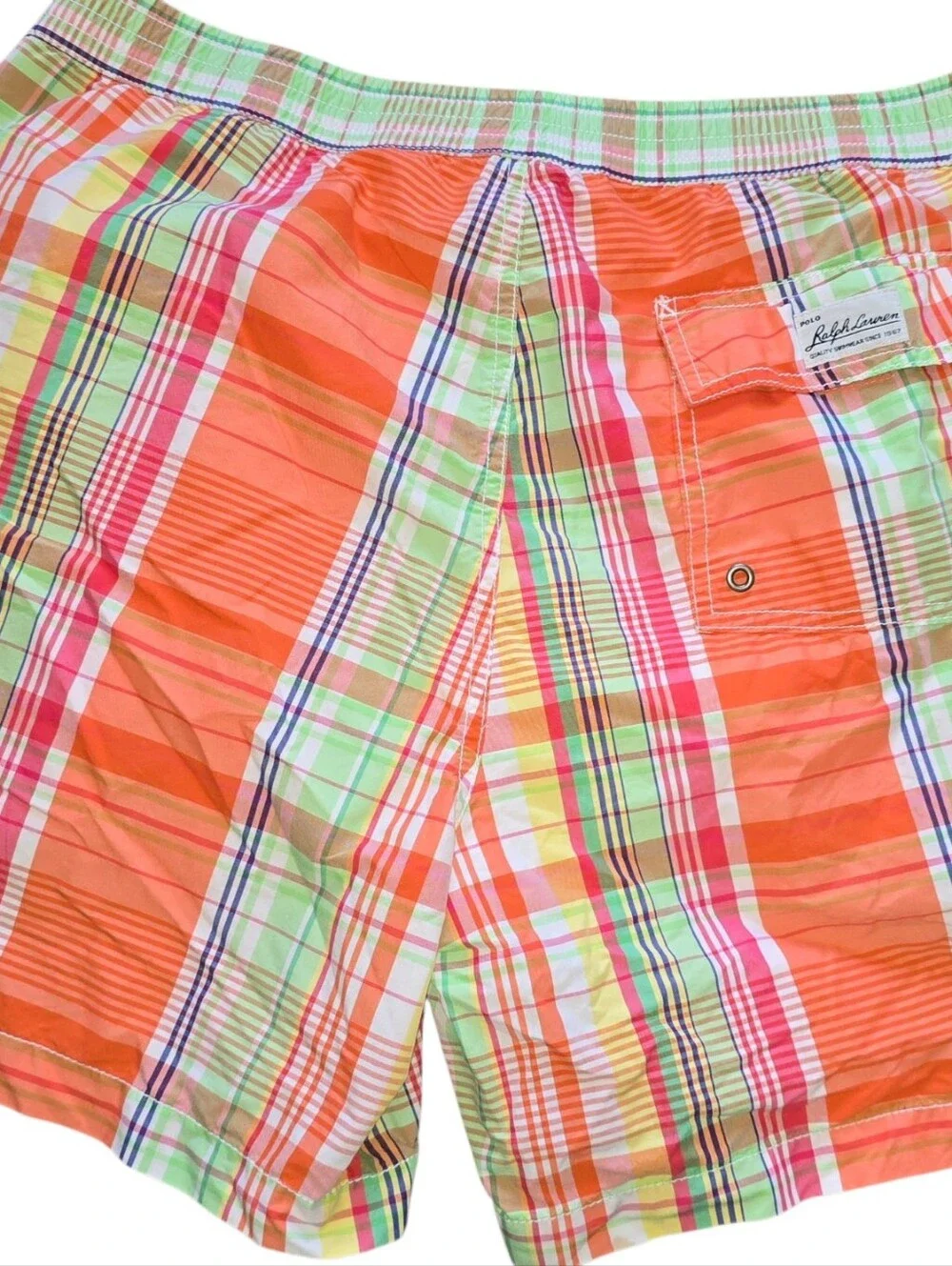 Vintage Polo Ralph Lauren multicolored plaid swim trunks